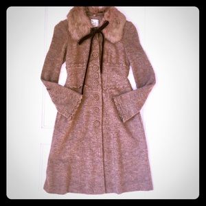 Nanette Lepore Jacket with Removable Fur Collar.